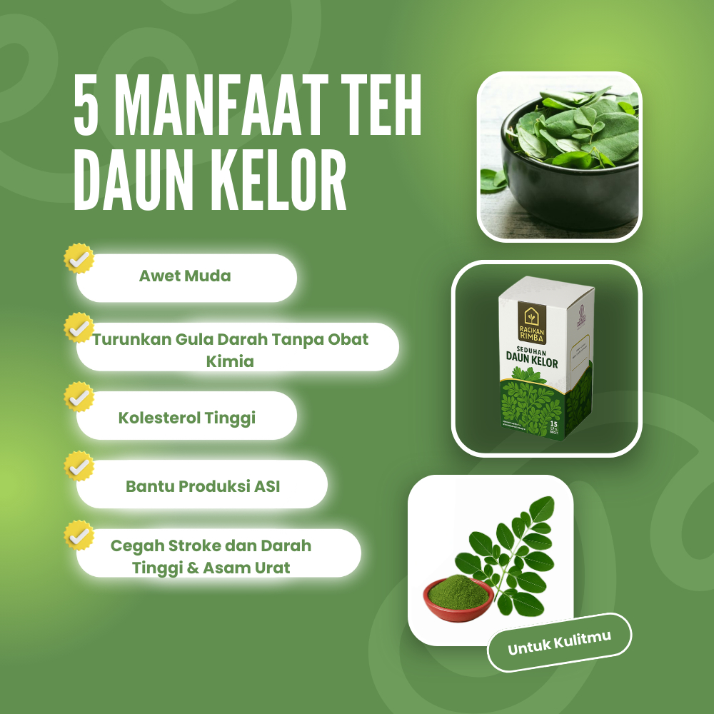 

Teh Daun Kelor | Seduhan Daun Kelor | Rempah Premium | Racikan Rimba