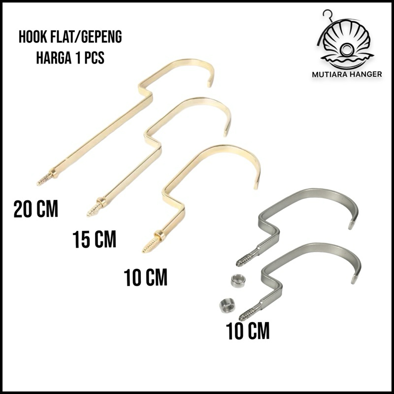 Huk Hook Hanger GOLD Huk hanger kayu emas gepeng hook FLAT GOLD