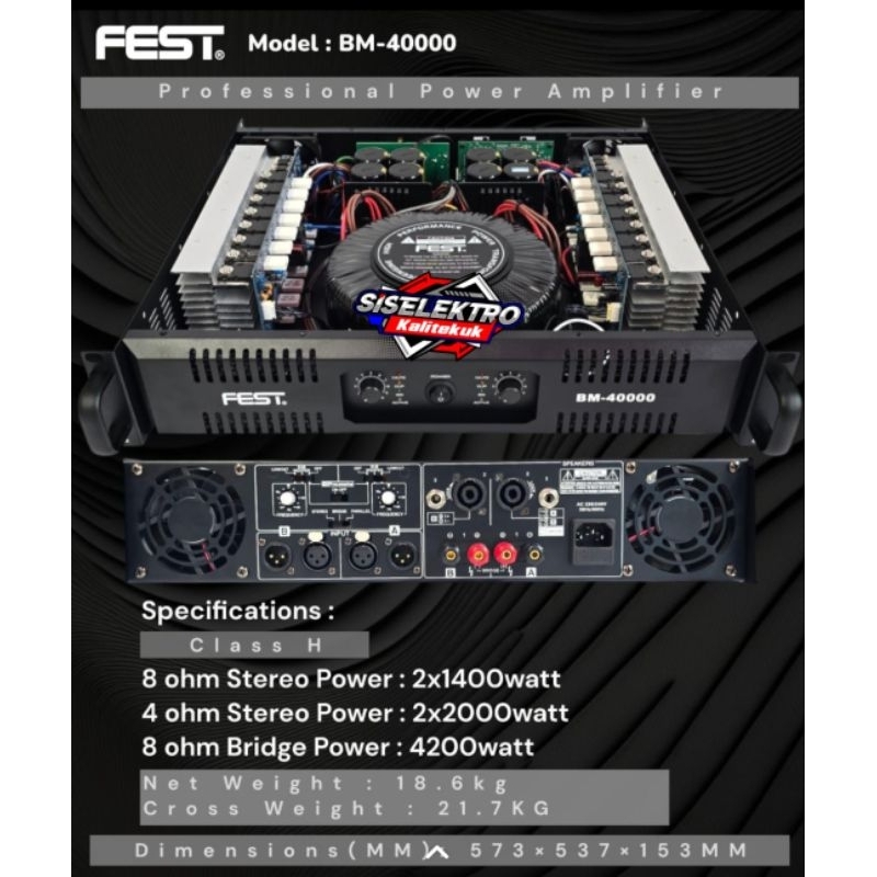 Power amplifier Fest bm 40000 poer Fest bm40000