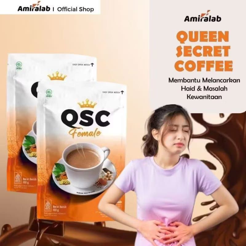 

[PROMO 2Pcs] QSC 100Gram Kopi Herbal Tradisional | Kopi Untuk Semua Masalah Kewanitaan | BPOM Halal