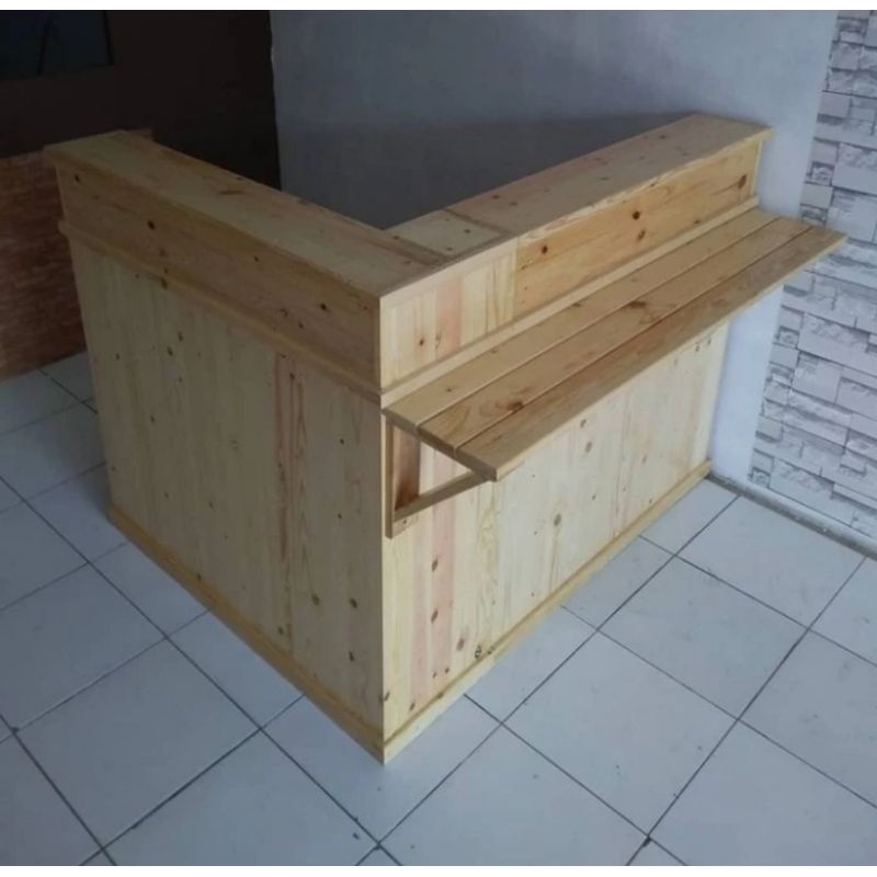 MEJA KASIR LETTER L | Meja barista | meja kerja
