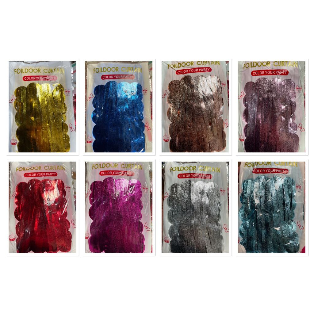 (Sunparty) Tirai rumbai gliter / tirai gliter import / tirai foil dekorasi