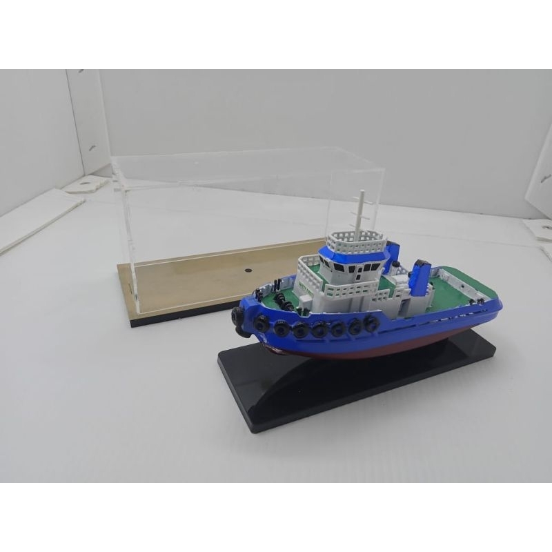 LAPAK KHUSUS READY STOCK SET  MINIATUR KAPAL TUGBOAT DAN TONGKANG