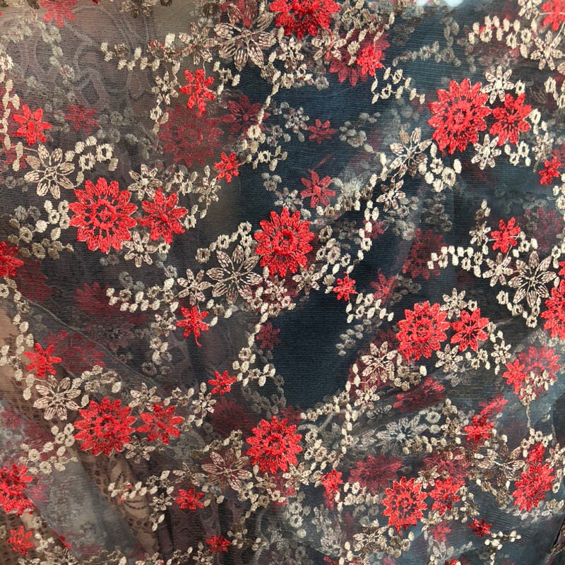 tile bodir motif - kain tile bodir motif bunga - kain tile bodir motif premium - kain organza bodir 