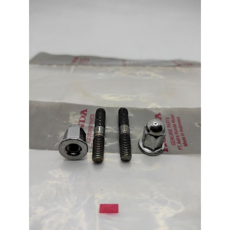 2Pcs Baut Tanam Knalpot 6 X 6 Baut 10 Plus Mur Topi Konci