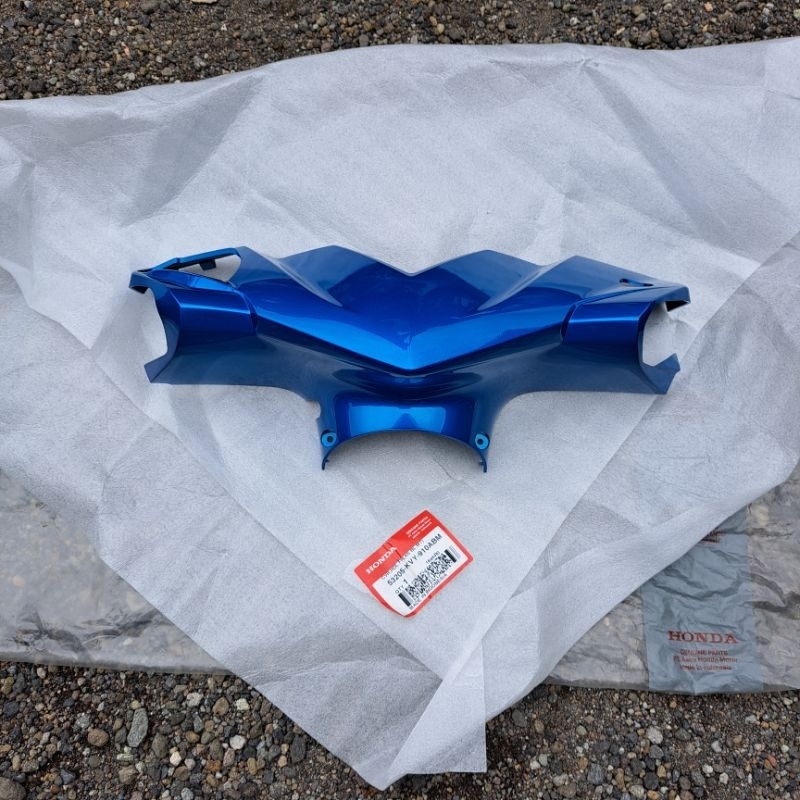 Cover batok depan honda beat karbu biru muda metalik Original AHM Honda 53205-KVY-910ABM