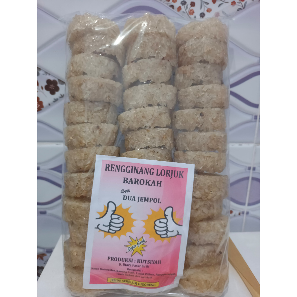 

Rengginang Lorjuk Khas Madura mentah Isi 36 Pcs Ketan asli
