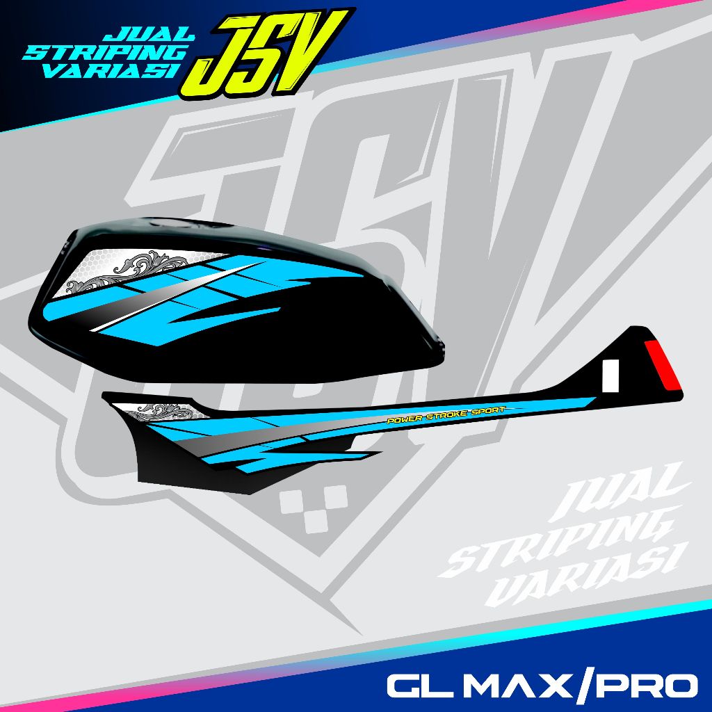 Striping GL Max Stiker Motor GL Pro 100 Custom GL 200