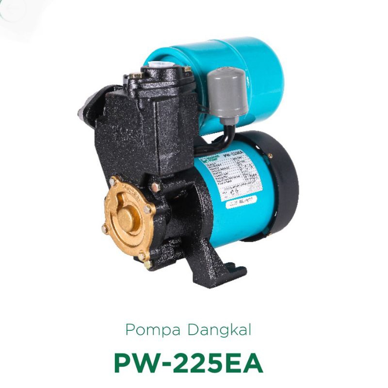 Pompa Air Wasser PW225E/EA(Otomatis) Kapasitas Besar(200W, Hisap 9M, Head 40M, 37lpm) Garansi Motor 