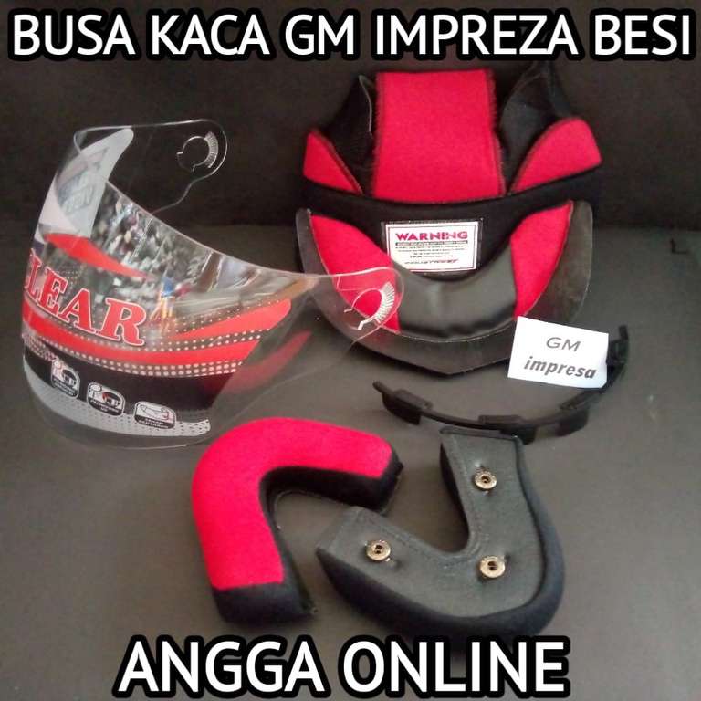 Busa Helm GM Imprezza Kancing BESI, Busa Helm GM Imprezza BESI + Kaca Helm GM Imprezza