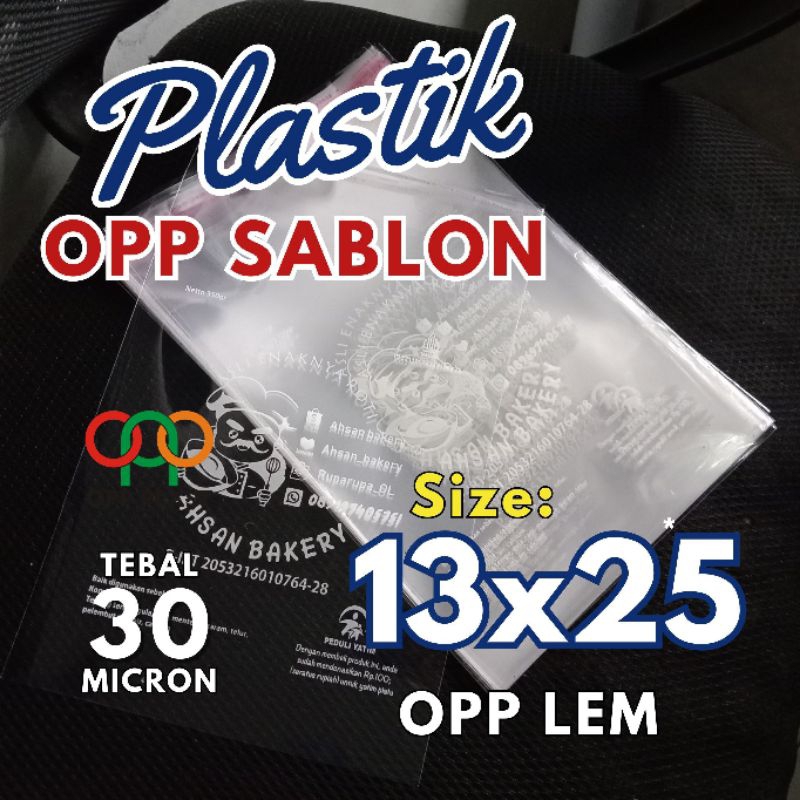 

Plastik OPP 13x25 Sablon | 1000 pcs | Tebal 30 micron
