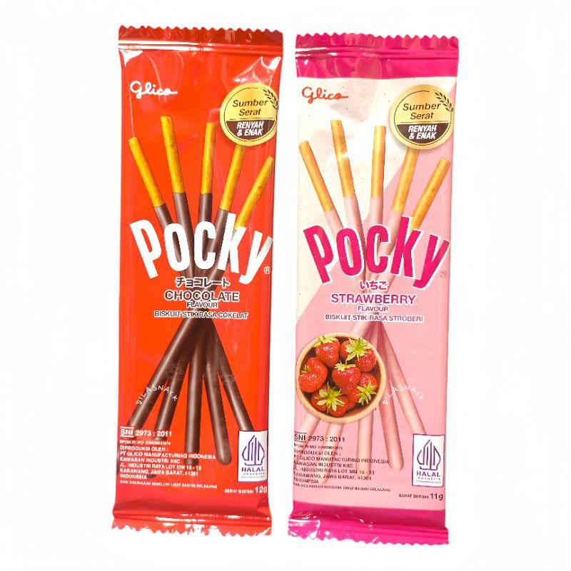 

Biskuit stick Pocky 5 SASET Poky coklat biskuit stik rasa stroberi poki
