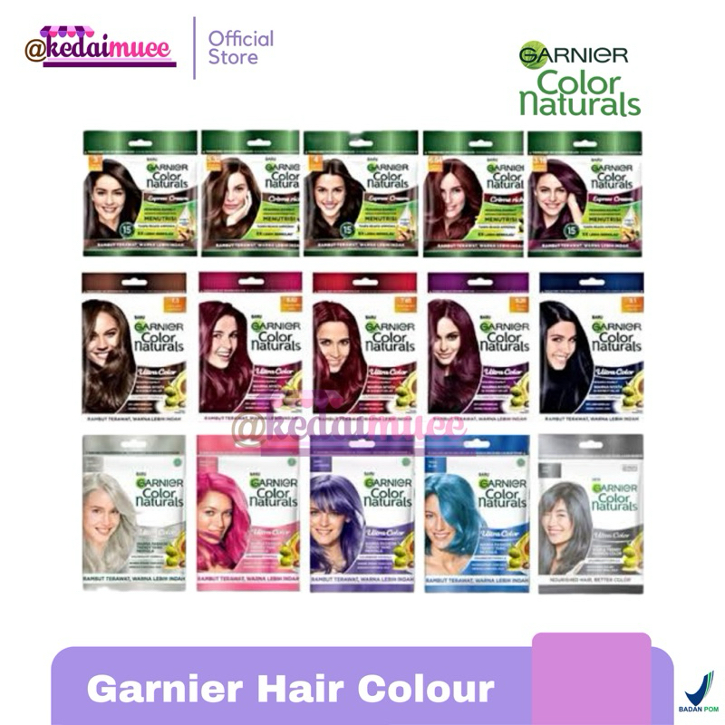 Garnier Hair Color Natural || Pastel Color | Ultra Color Sachet | Garnier Pewarna Rambut | Garnier S