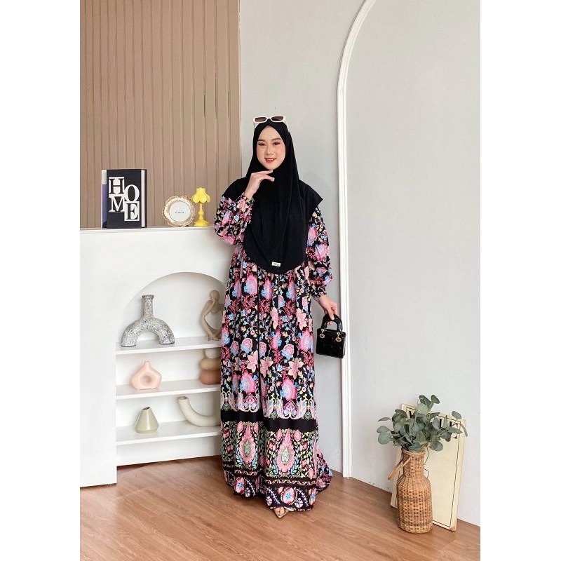 Homedress Premium Free Hijab | Set Hijab Dress | Homedress Set Hijab | Setelan Daster Hijab | Daster