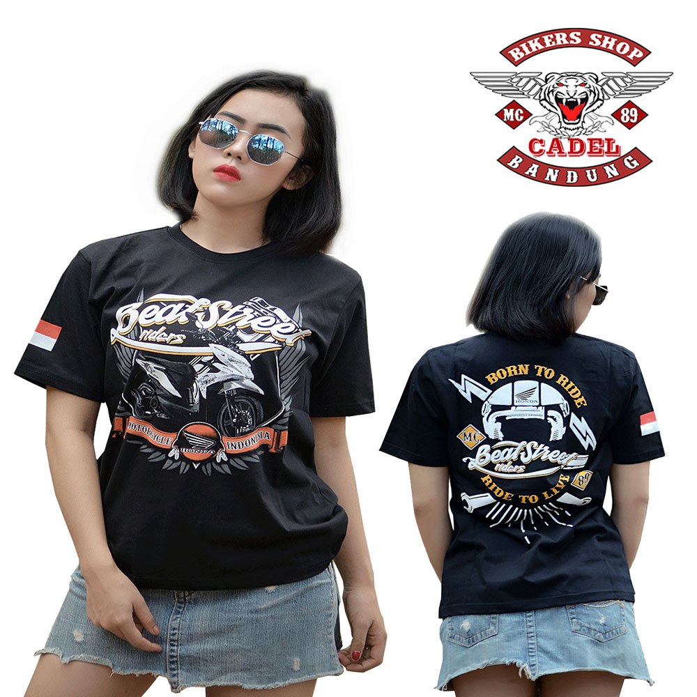 SIZE M Baju Kaos Pria Wanita Motor Bikers Yamaha MX Rxking Nmax Honda Beat street CB150 CBR Scoopy B
