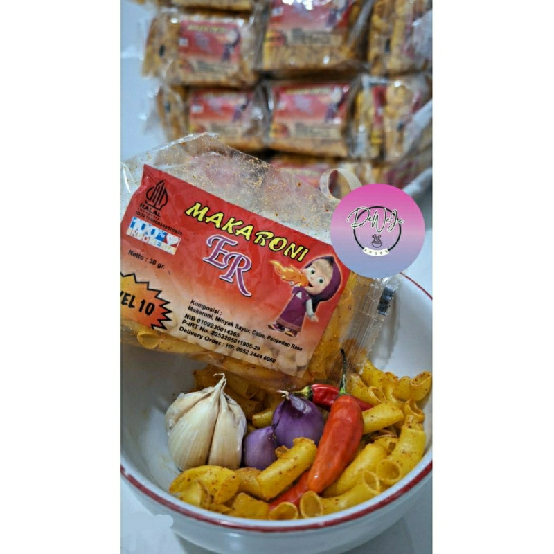 Makaroni ER Marsha isi 12 pcs Pedas Gurih Kriuk Level 1-10