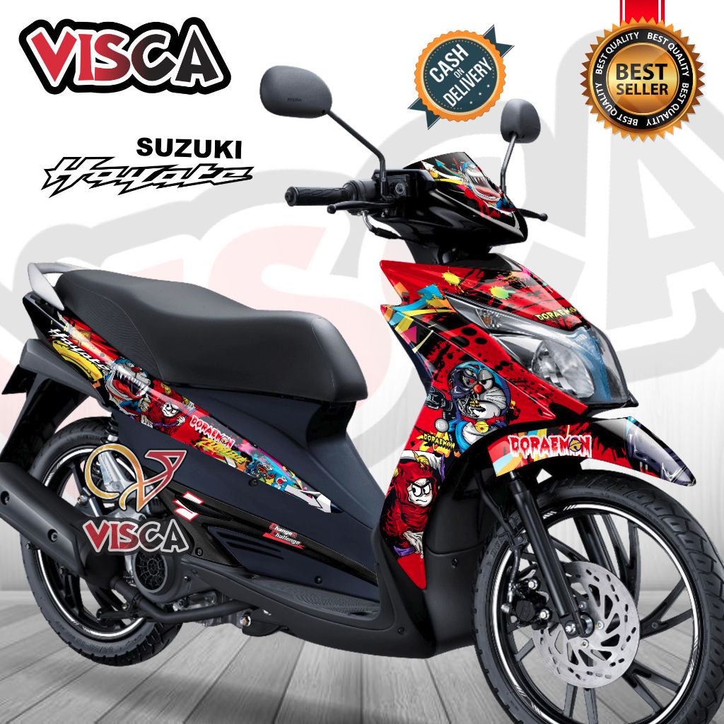Decal Hayate 125 Full Body Stiker Hayate 125 Full Body Striping Hayate 125 DORAEMON ZOMBIE