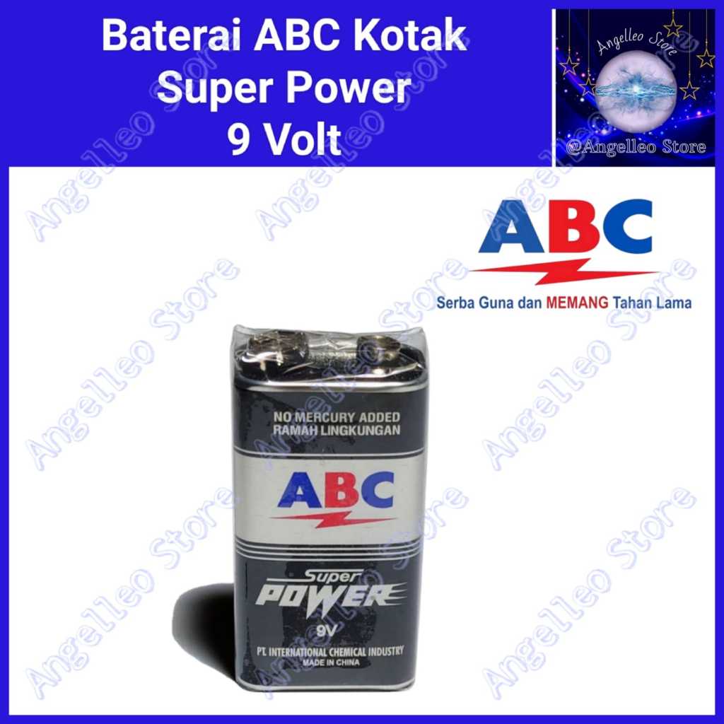 Baterai ABC 9 Volt~Baterai ABC Kotak 9 Volt~Baterai ABC Super Power 9 Volt~6F22~9Volt
