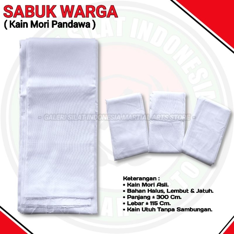 Sabuk Mori Putih Duplikat Untuk Melatih - Sabuk Warga PSHT - Mori PSHT - Sabuk Warga SH Terate