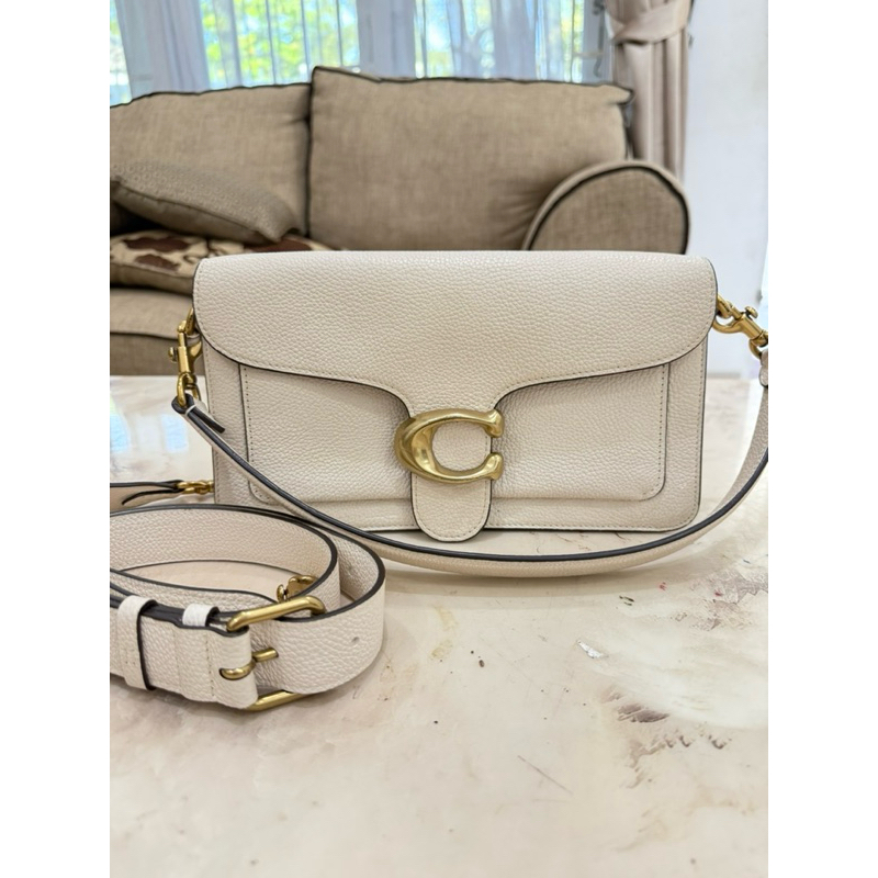 preloved vgc coach tabby 26 white chalk