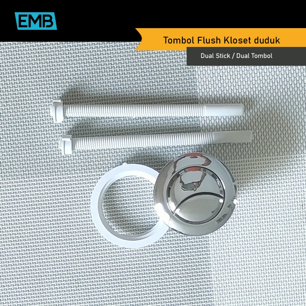 Tombol Pencetan Kloset Toilet Dual Flush Tombol Kloset Duduk 2 Tongkat