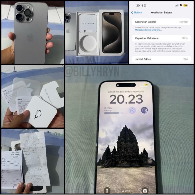 PRELOVED OR SECOND IPHONE 15 PRO MAX 256GB