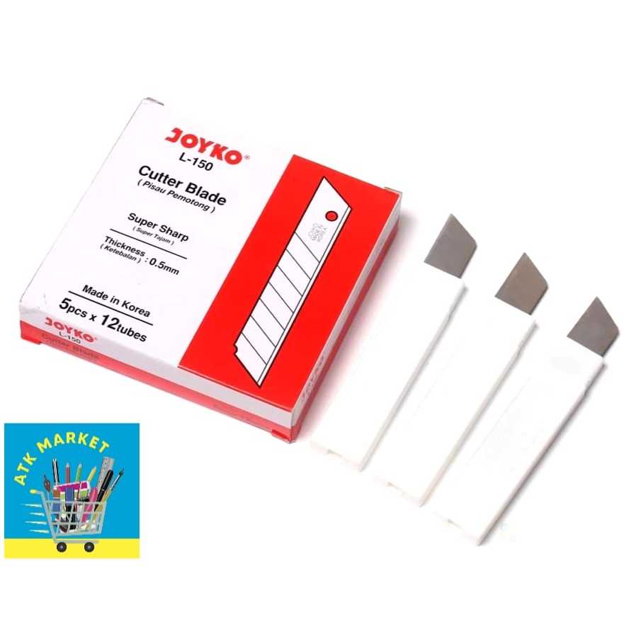 

Joyko (tube isi 5) Mata Pisau Cutter / Isi cutter / Pisau Cutter / Refill Cutter L-150 Besar JOYKO