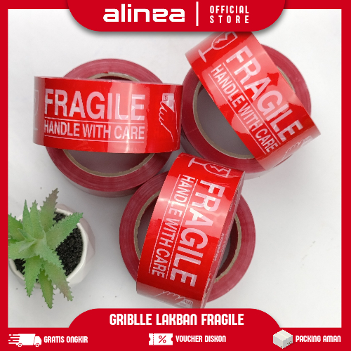 

Lakban Fragile Merah 48mm x 72 Yard | Lakban Packing Kargo Ekspedisi Kuat & Lengket