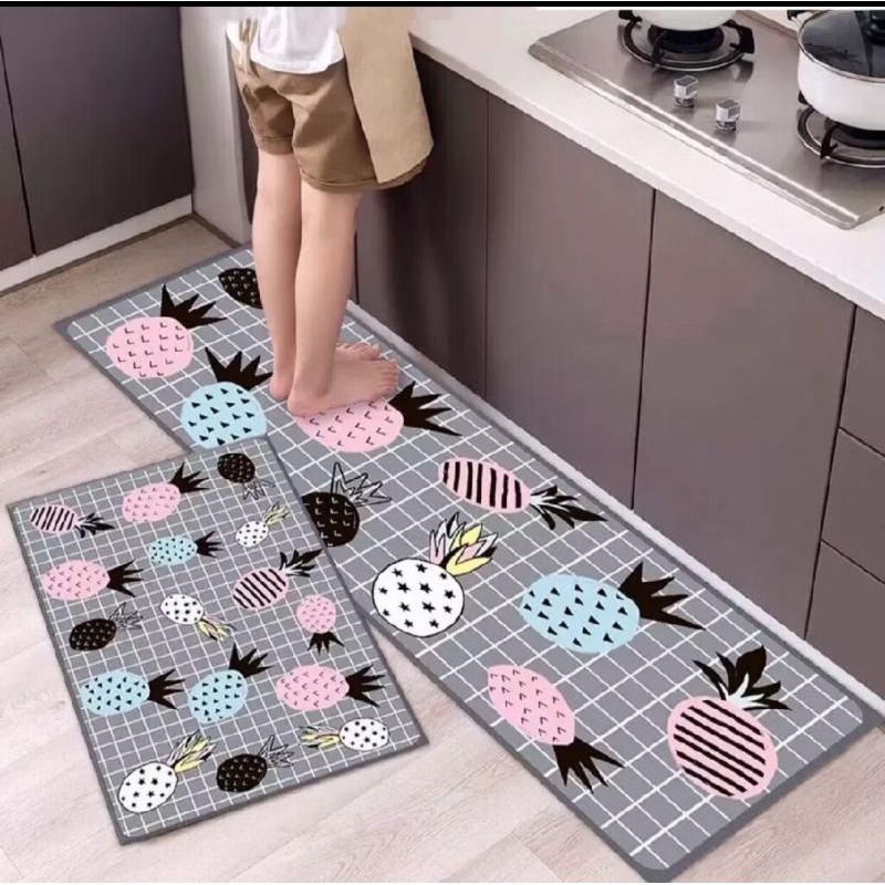 N5 KARPET DAPUR Anti Licin / KESET DAPUR 3D ANTI SLIP ALAS KAKI KITCHEN 2 IN 1