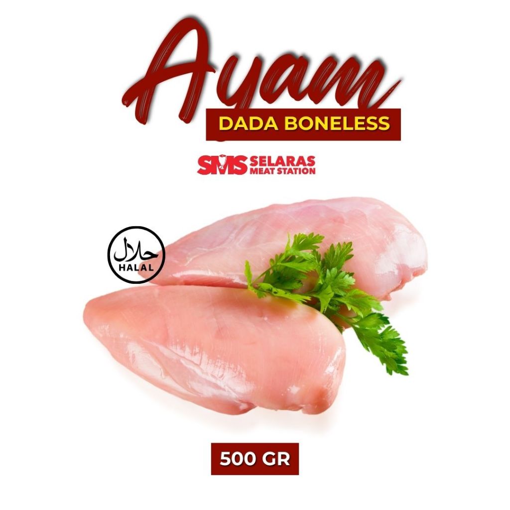 

Fillet Dada Ayam Boneless / Dada Ayam Fillet Tanpa Tulang 500 gram