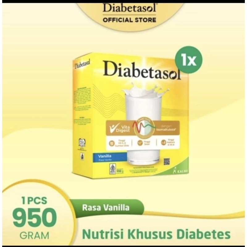 

DIABETASOL VANILA COKLAT 950 GRAM/ SUSU NUTRISI/ VANILA 950 GR - COKLAT