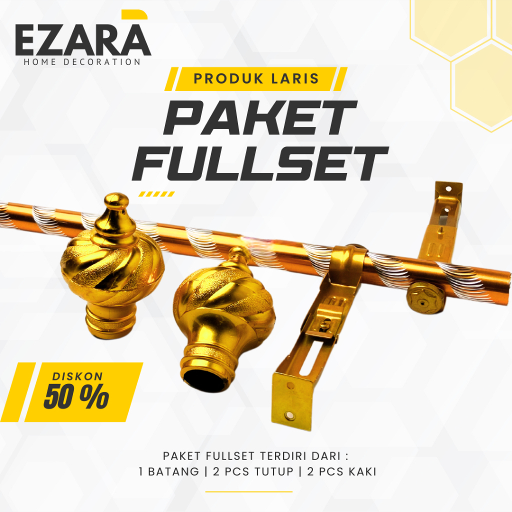 [EZARA] FULL SET BATANG GORDEN BESI BATANG GORDEN SET KOMPLIT KUAT TAHAN LAMA BISA REQUEST UKURAN