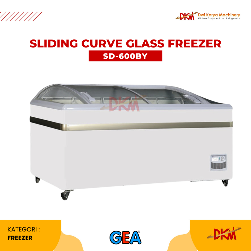 GEA Sliding Curve Glass Freezer SD-600BY