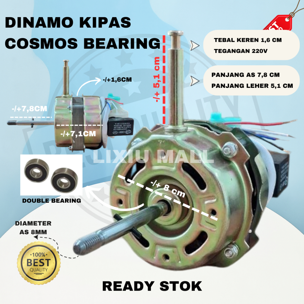 DINAMO KIPAS ANGIN COSMOS BEARING 71*16/ MOTOR KIPAS ANGIN COSMOS BEARING