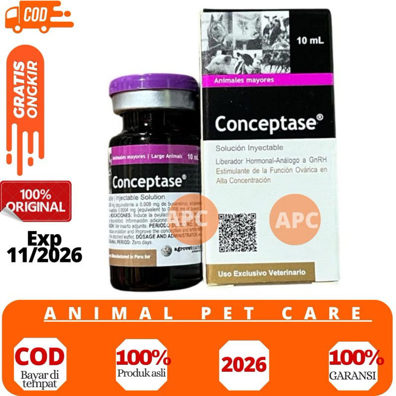 CONCEPTASE 10ml - Hormon GNRH (hormon kesuburan untuk hewan ternak)