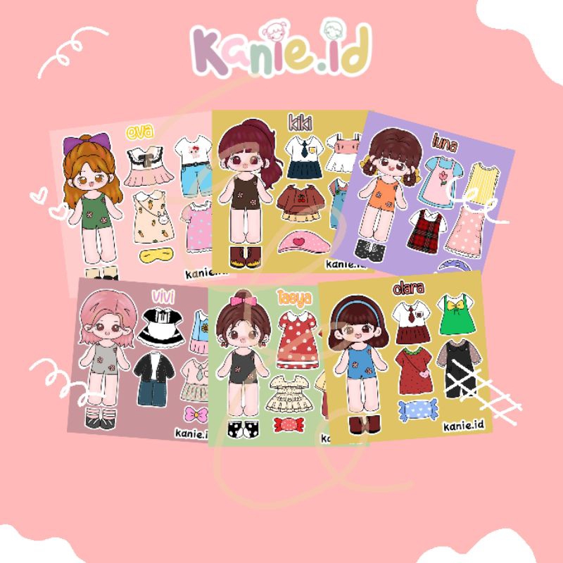 Mainan Bongkar Pasang Kertas/Bpbpan kekinian/Baju-bajuan