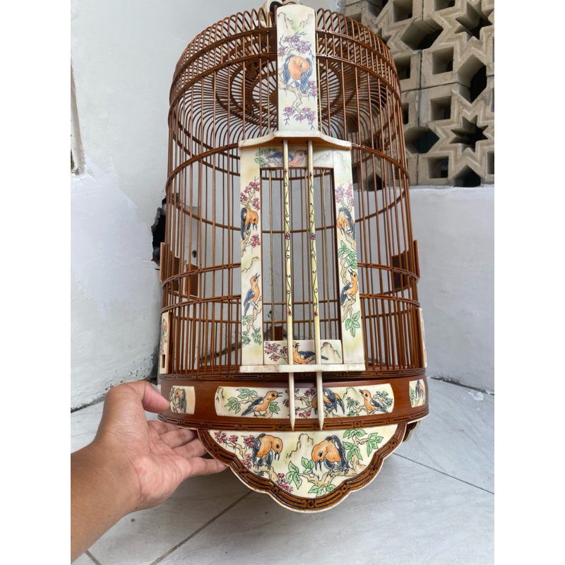 Sangkar Anis dan Wambi full cukit dan akrilik D36