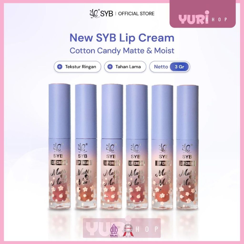 SYB Lip Cream Cotton Candy - Warna Menarik, Melembapkan Bibir