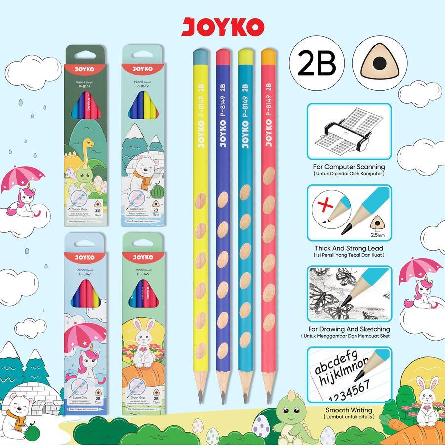 

(12pc) Pencil Pensil Joyko P-8149 2B