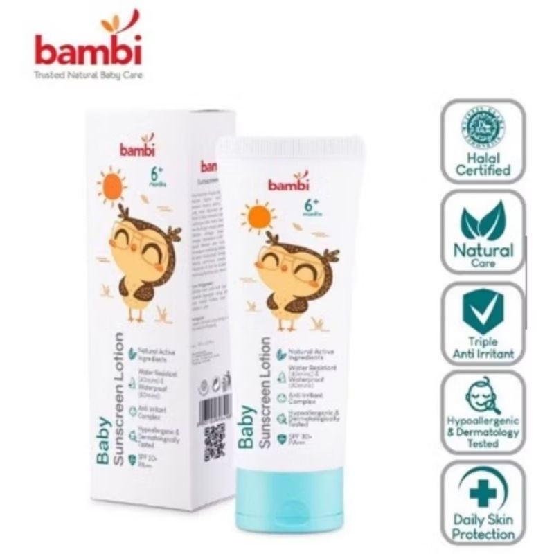 BAMBI Baby Sunscreen Lotion 100ml | Lotion Sunscreen Bayi