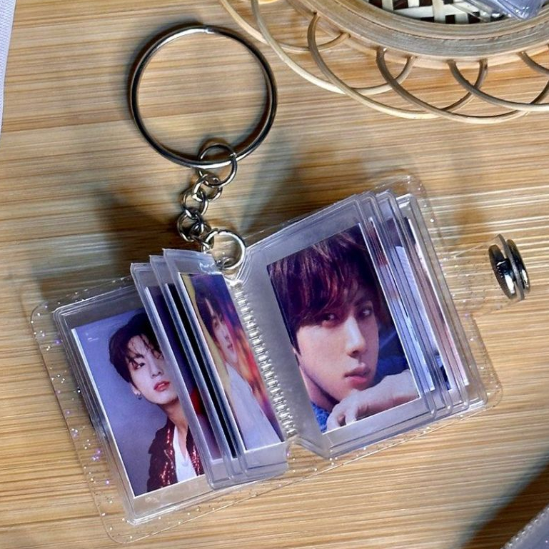 CRAFTIVY.ID album mini gantungan kunci Cetak Isi 16 Foto Ukuran 1 inch dan 2 Inch Ganci polaroid kpo