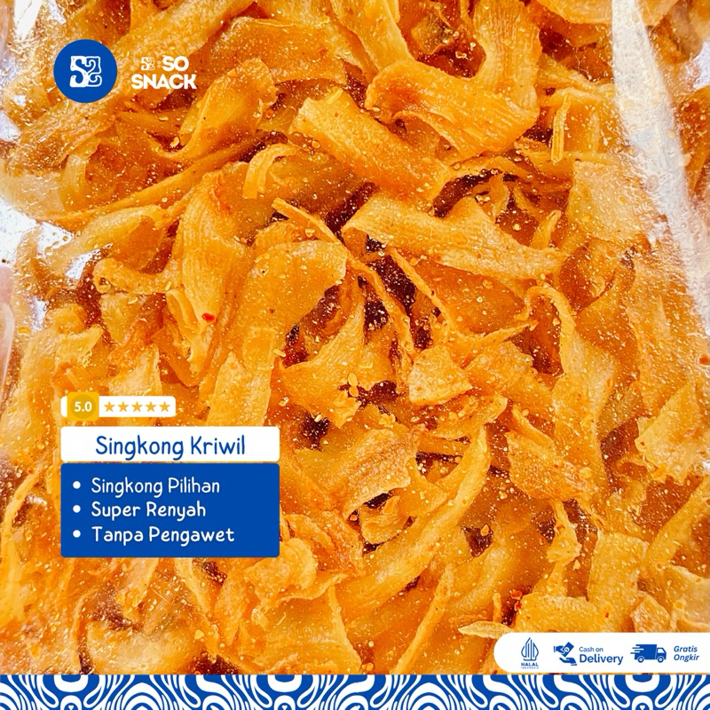 

SO SNACK Keripik Singkong Kriwil Cikruh Super Renyah - Cemilan Viral - Makanan Ringan