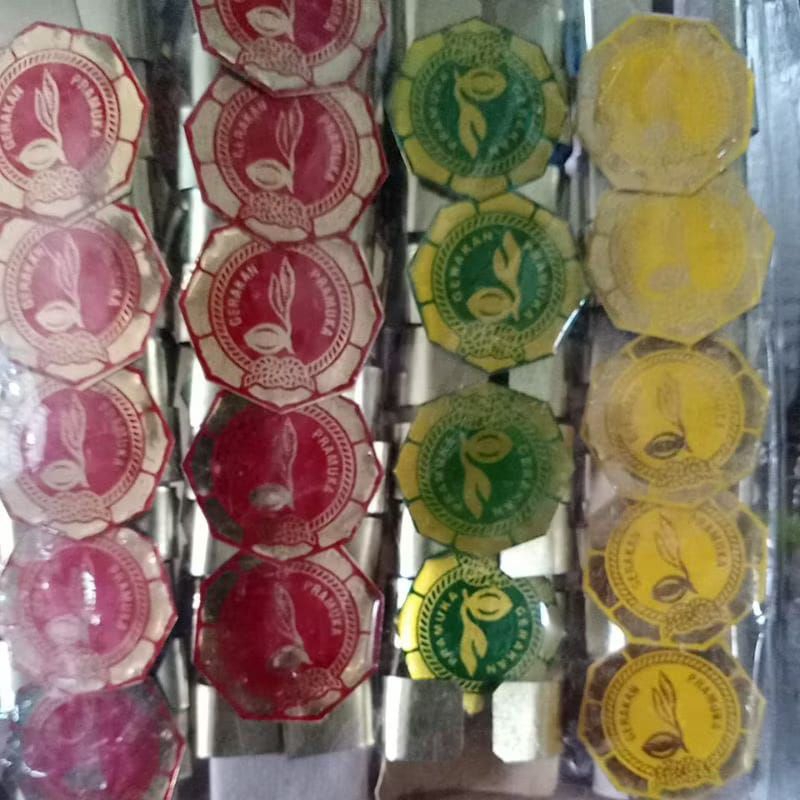 

Kolong pramuka segi 8 fiber lapisan resin siaga penggalang penegak(resin tebal)