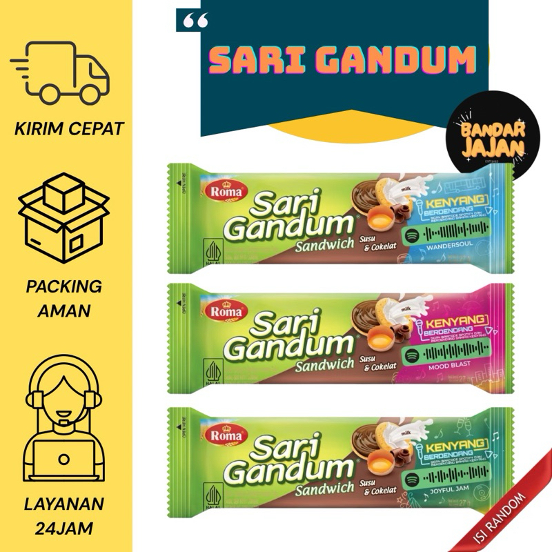 

ROMA SARI GANDUM FAMILY PACK 108 GR PER KEMASAN – Biskuit Isi Coklat Susu Lembut