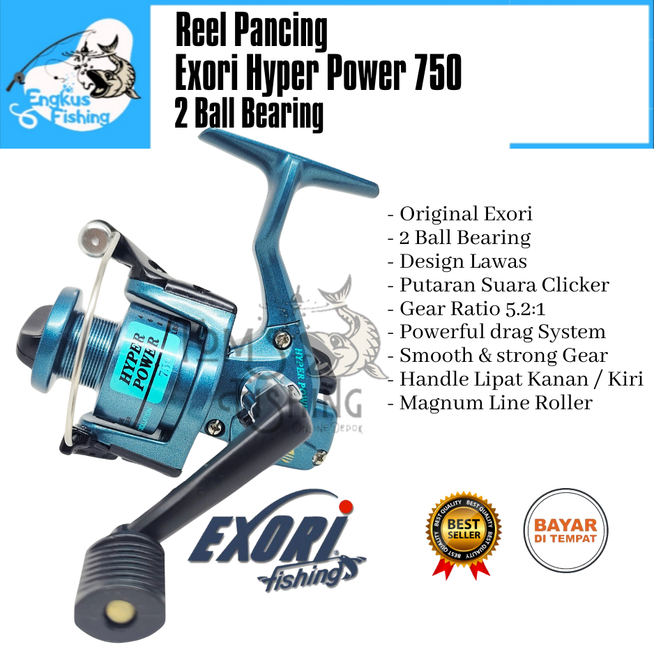 Reel Pancing Exori Hyper Power 750 / 850 FD Original Murah - Engkus Fishing