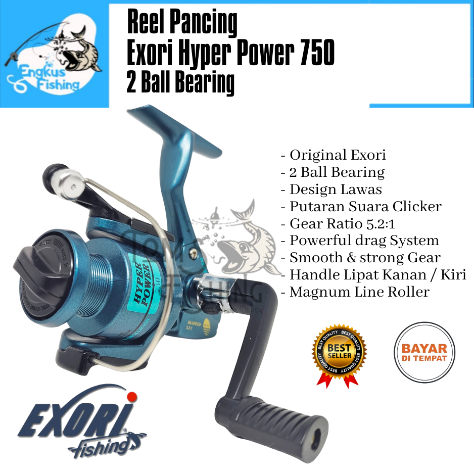 Reel Pancing Exori Hyper Power 750 / 850 Original (Design Lawas) Murah - Engkus Fishing