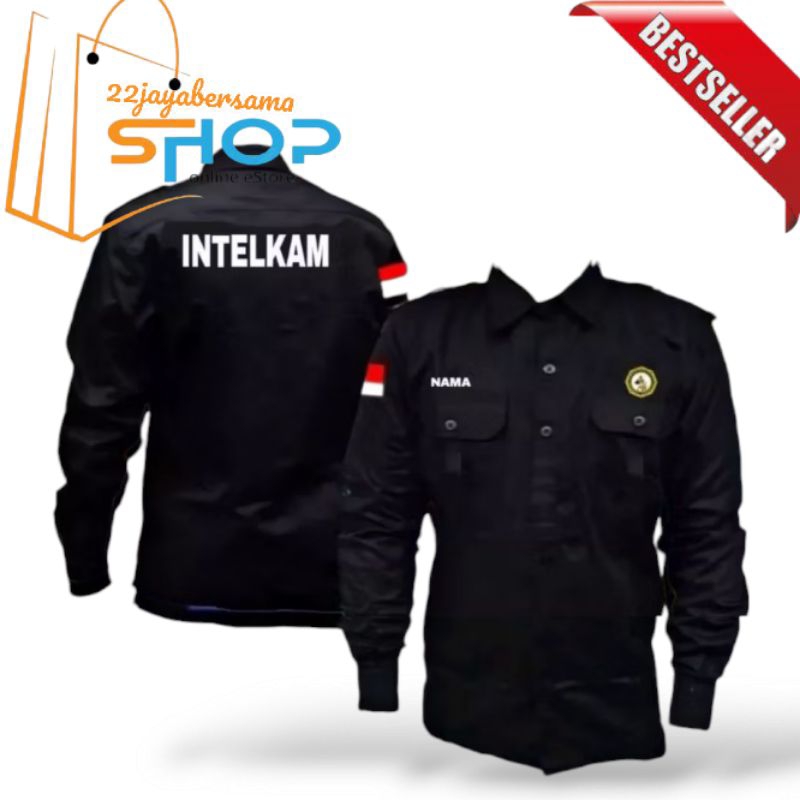 Kemeja intelkam | baju seragam intelkam full bordir