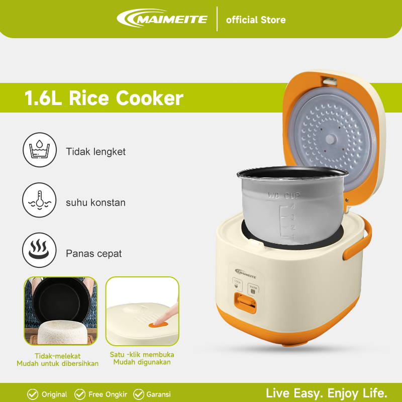 MAIMEITE Rice Cooker  magic com 1.6L mini /Portable/Travel version/ student version/ Multifungsi/Pan