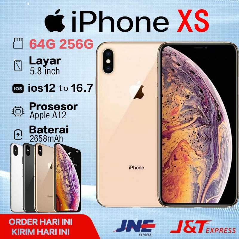 IP XS 256GB - 64GB SECOND ORIGINAL 100% MULUS NORMAL FULLSHET RAM 4GB GOOD CONDITIONS E X INTER ALL 