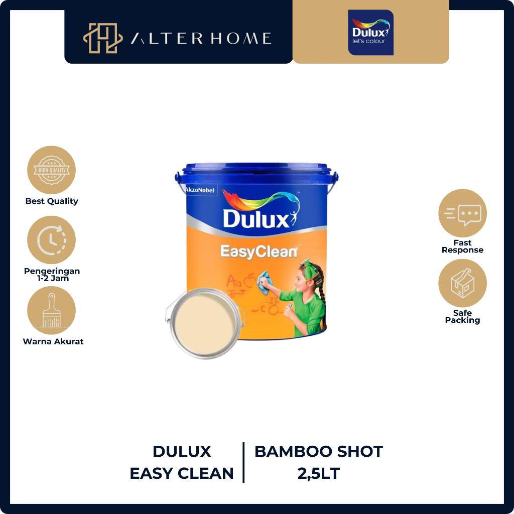 CAT DINDING INTERIOR DULUX EASY CLEAN WARNA BAMBOO SHOT 2,5LT / CAT DINDING RUANGAN BISA DIBERSIHKAN